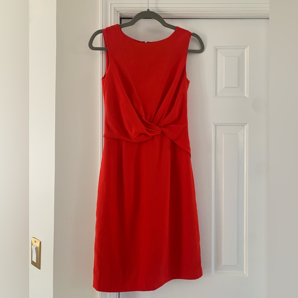 Reiss Red Twist Sheath Dress